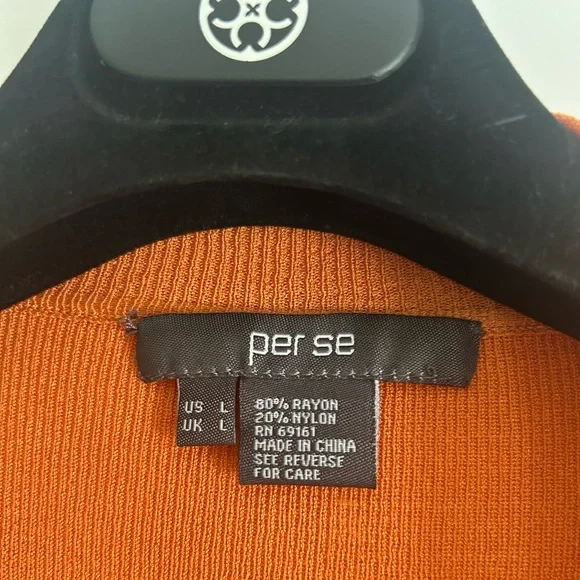 Per Se Orange 2 piece set Women's  Sweater Set - Picture 2 of 13